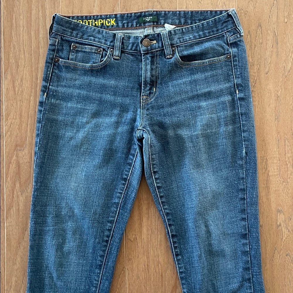J Crew Women's Toothpick Cropped Stretch Blue Jeans 29 - Picture 2 of 8